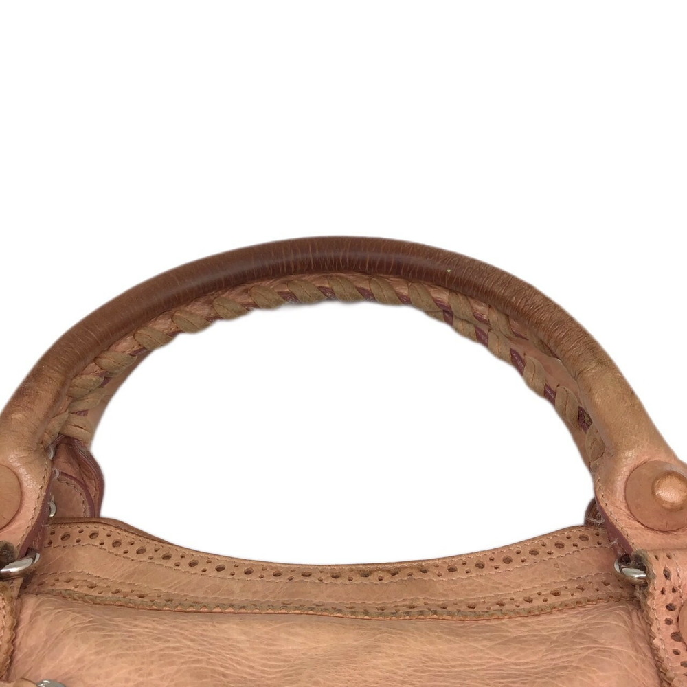 BALENCIAGA Giant City Bag Pink Leather Handbag Shoulder Salmon - Picture 8 of 11